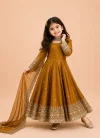 Oc 252 Fendy Sillk Sequence Embroidery Work Girls Kids Wear